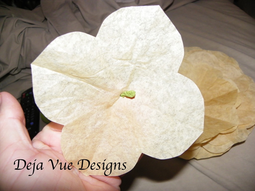 makeing recycled treasures from coffee filters