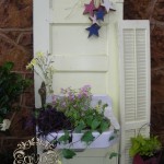 Door with a planter box sink