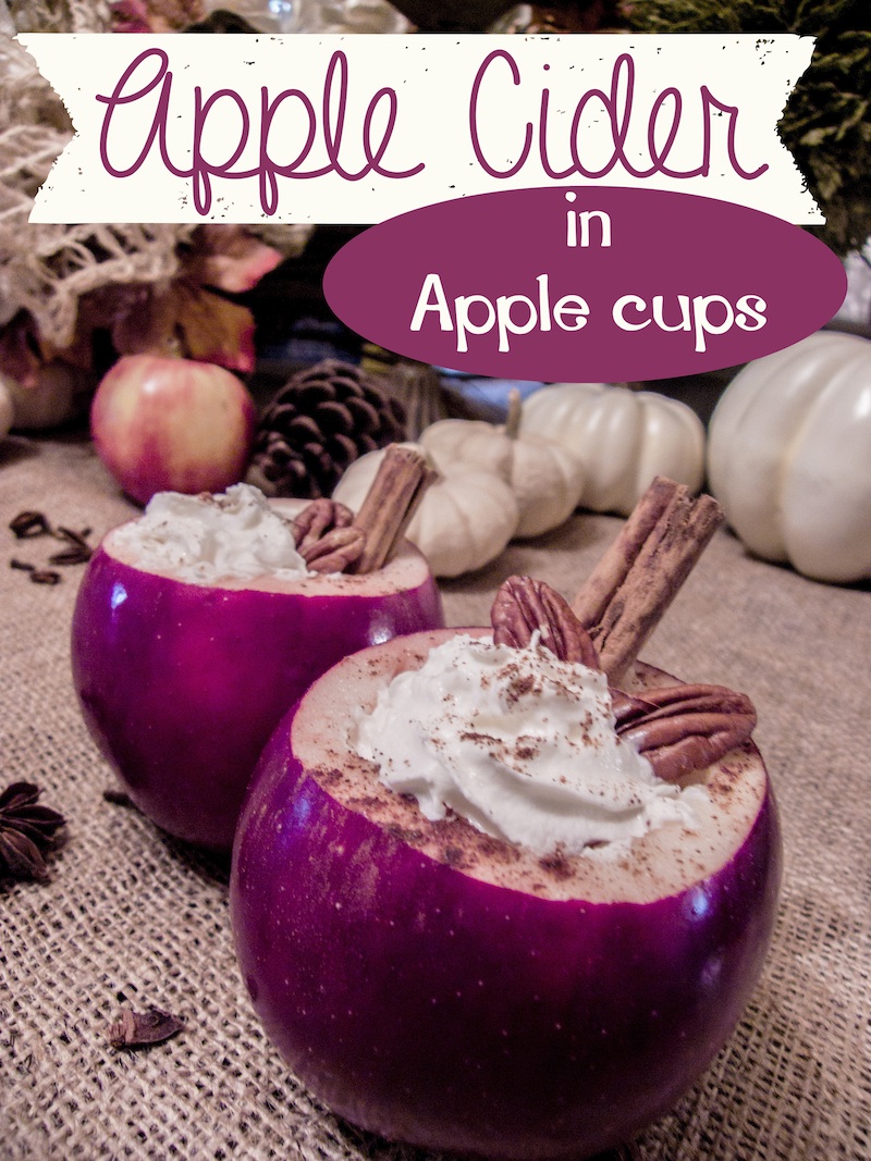 Apple Cider in Apple Cups