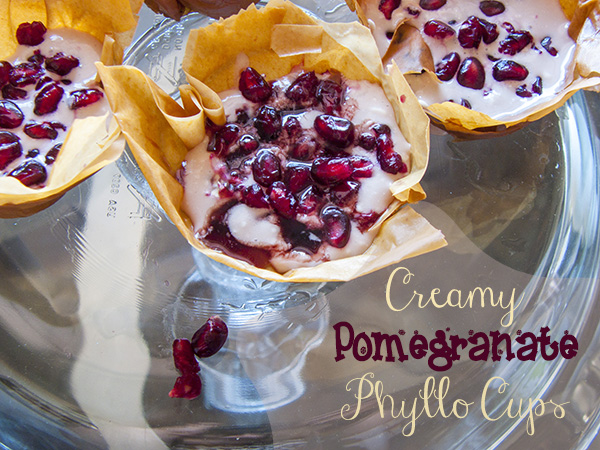 Creamy Pomegranate Phyllo Cups