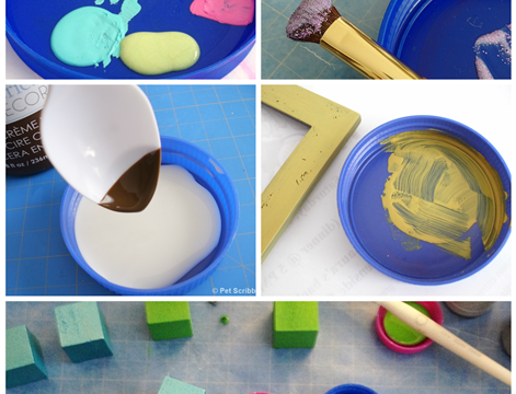 Plastic Lids for Crafting and Painting!