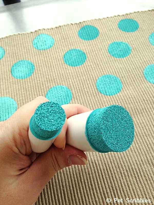 pouncers make easy painted polka dots