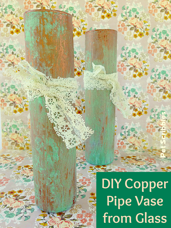 DIY Copper Pipe Vase from Glass