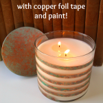 Copper Foil Tape Candle Makeover