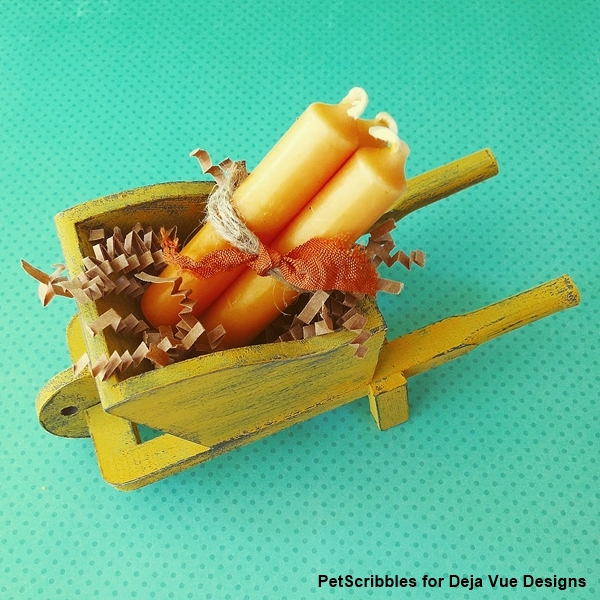 Rustic Mini Wheelbarrow by Pet Scribbles for Deja Vue Designs