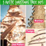 3 Rustic Christmas Trees 