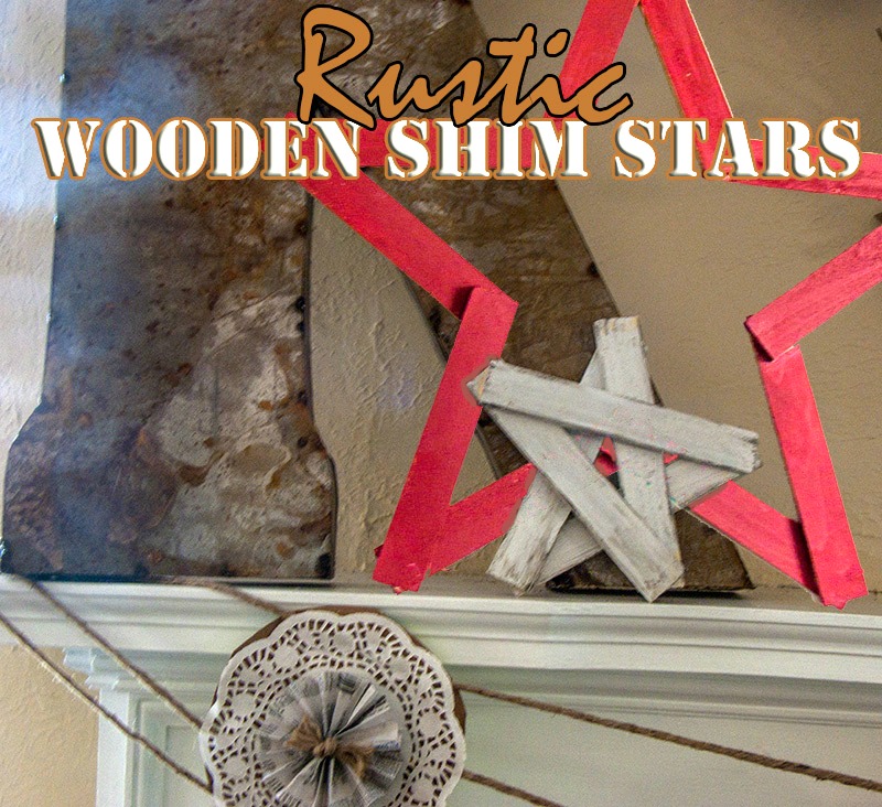 rustic wooden shim stars