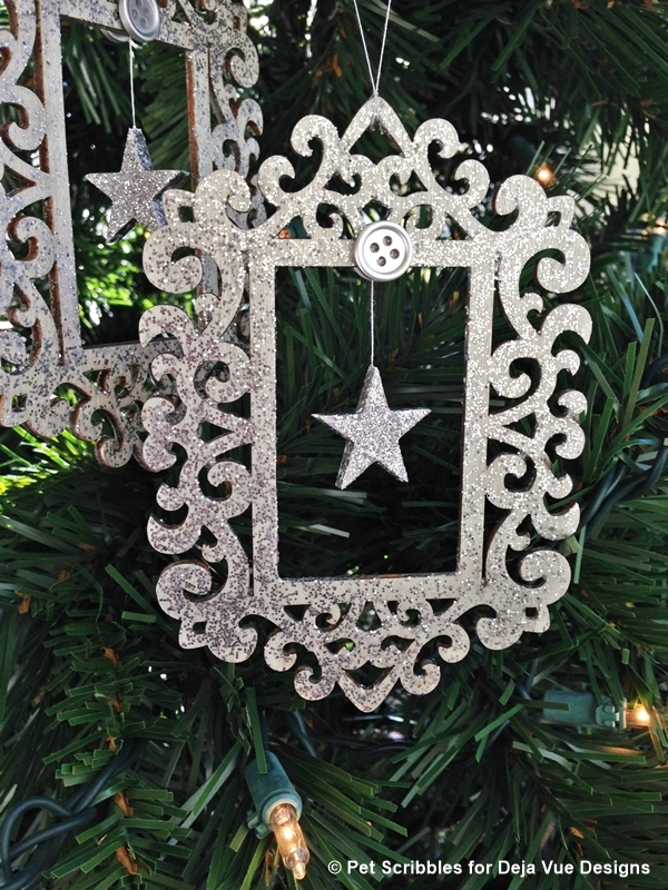 DIY Silver Glitter Ornament with a hanging star