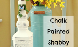 Chalk Painted Shabby Bottle