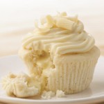 White Chocolate Cupcakes with Truffle Filling