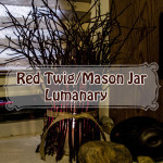 Red Twig/ Mason Jar Luminary