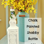 Chalk Painted Shabby Bottle